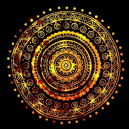 Ethnic gold ornament